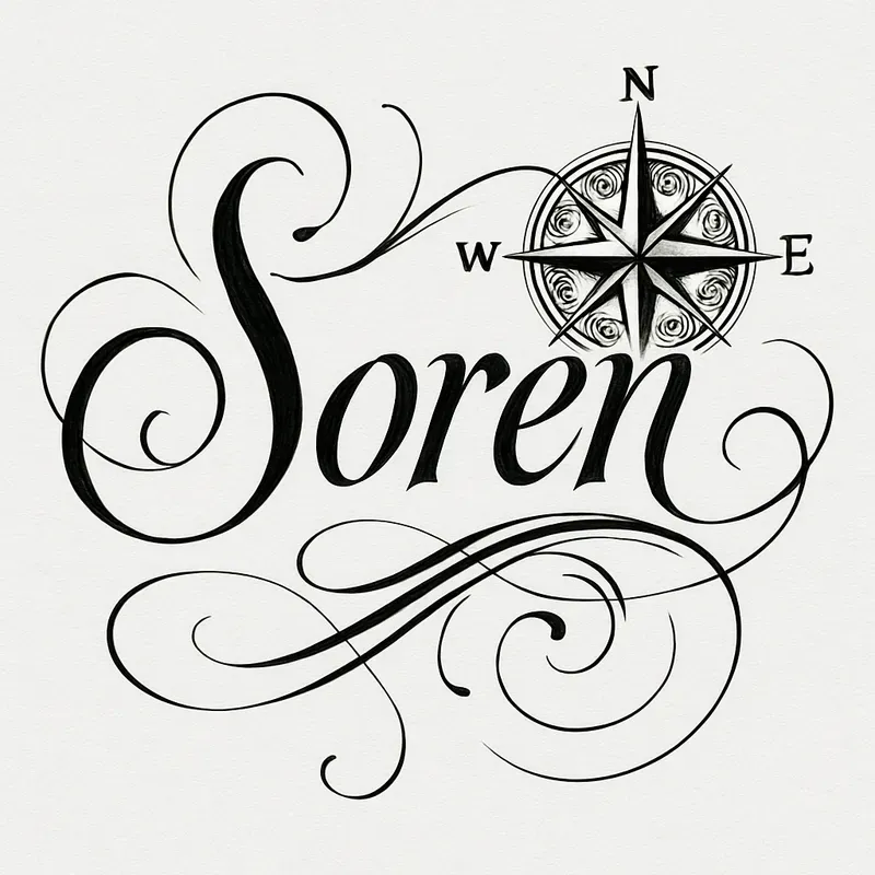 Elegant Name Art With Flourishes