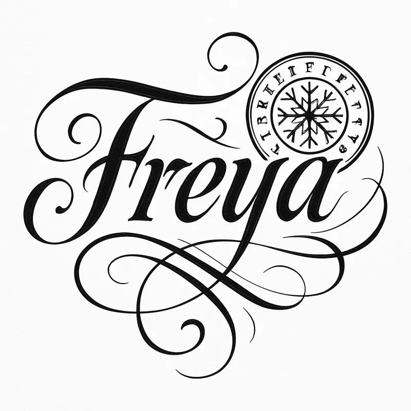 Elegant Name Art With Flourishes