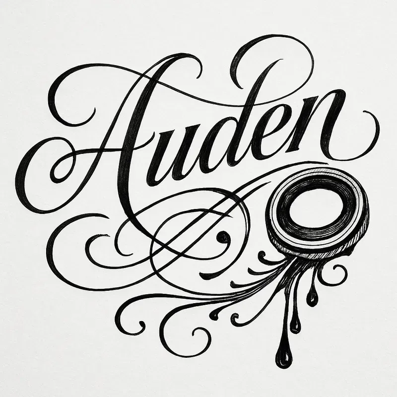 Elegant Name Art With Flourishes