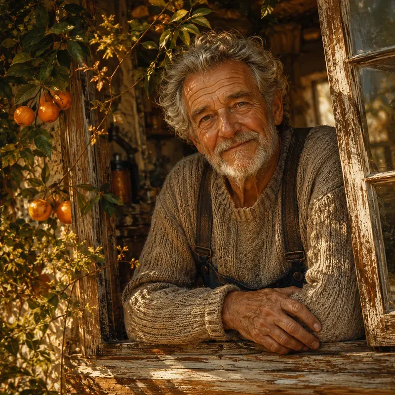 Sunlit Rustic Window Portraits