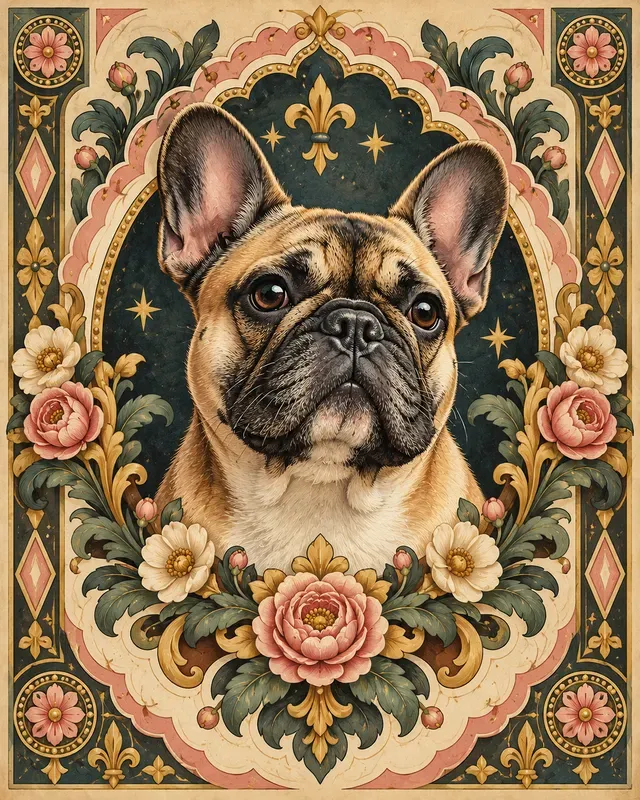 Retro Pet Portrait Crests