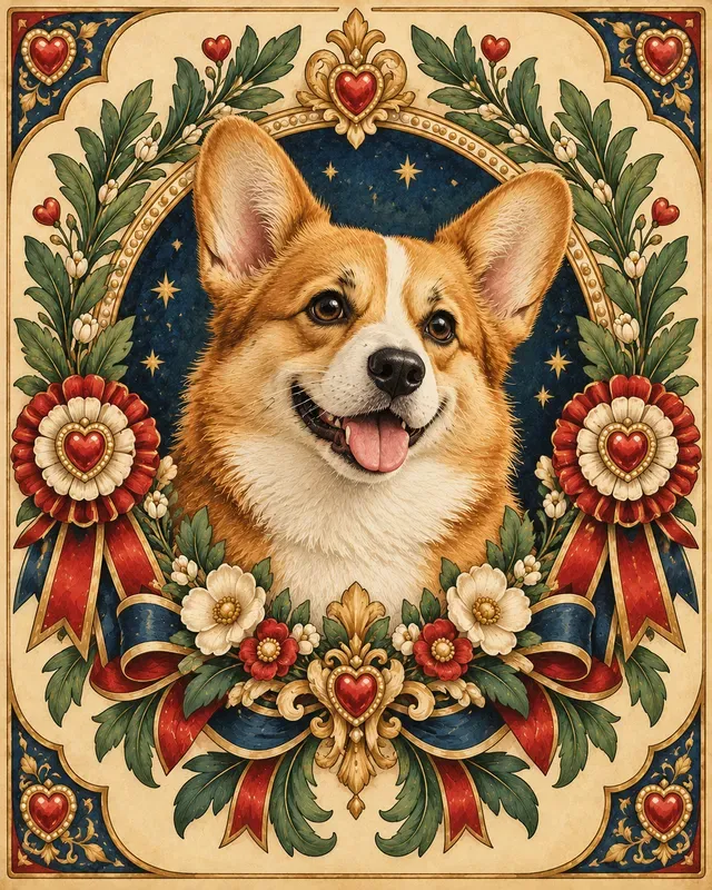 Retro Pet Portrait Crests