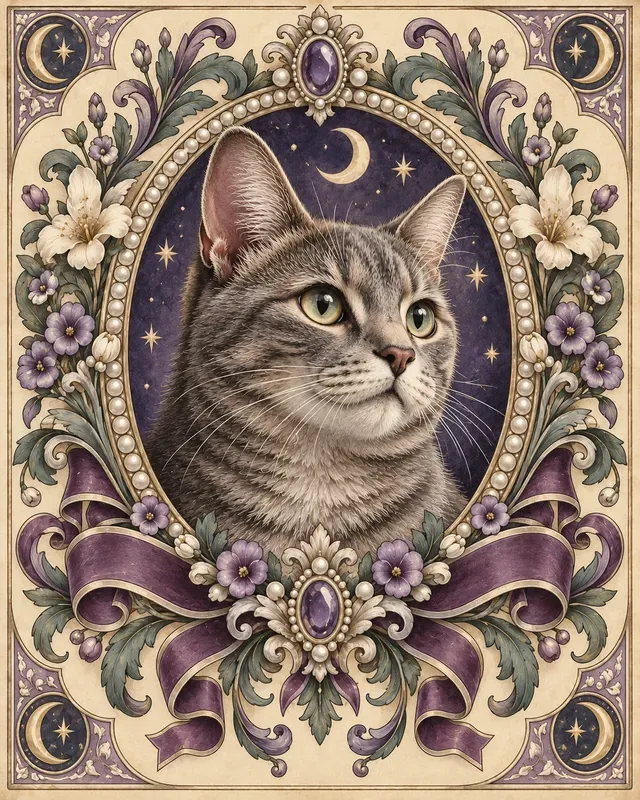 Retro Pet Portrait Crests
