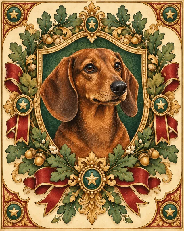 Retro Pet Portrait Crests