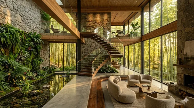 Biophilic Luxury Interior Scenes