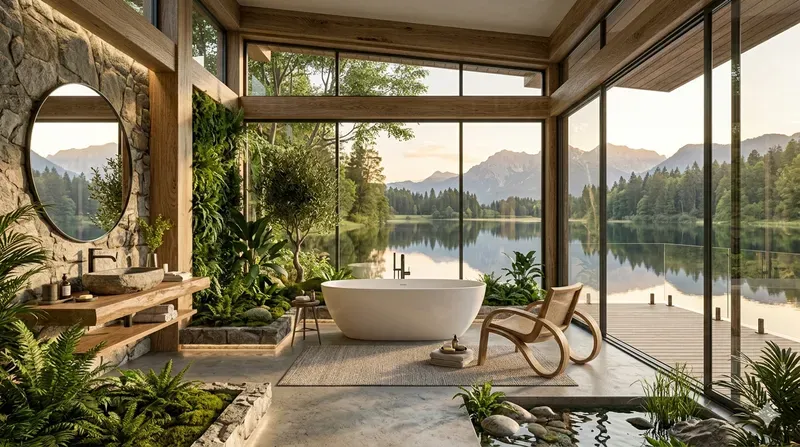 Biophilic Luxury Interior Scenes