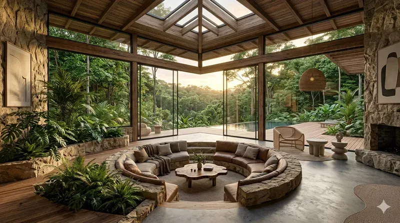 Biophilic Luxury Interior Scenes