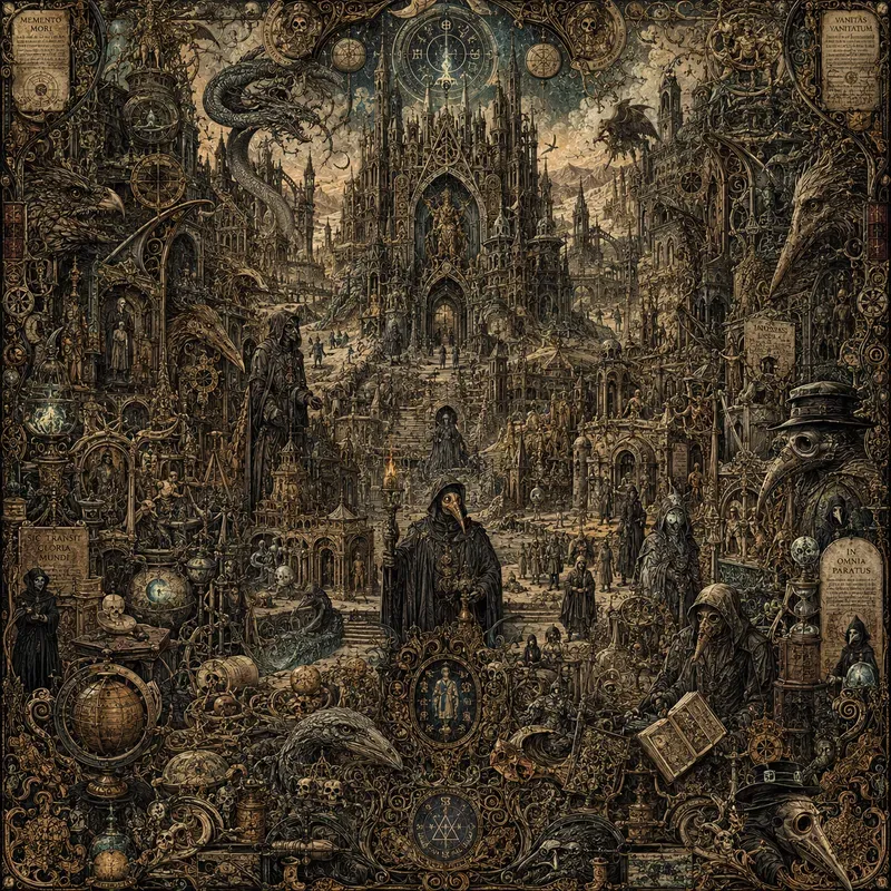 Dark Gothic Relic Fantasy Collage Art
