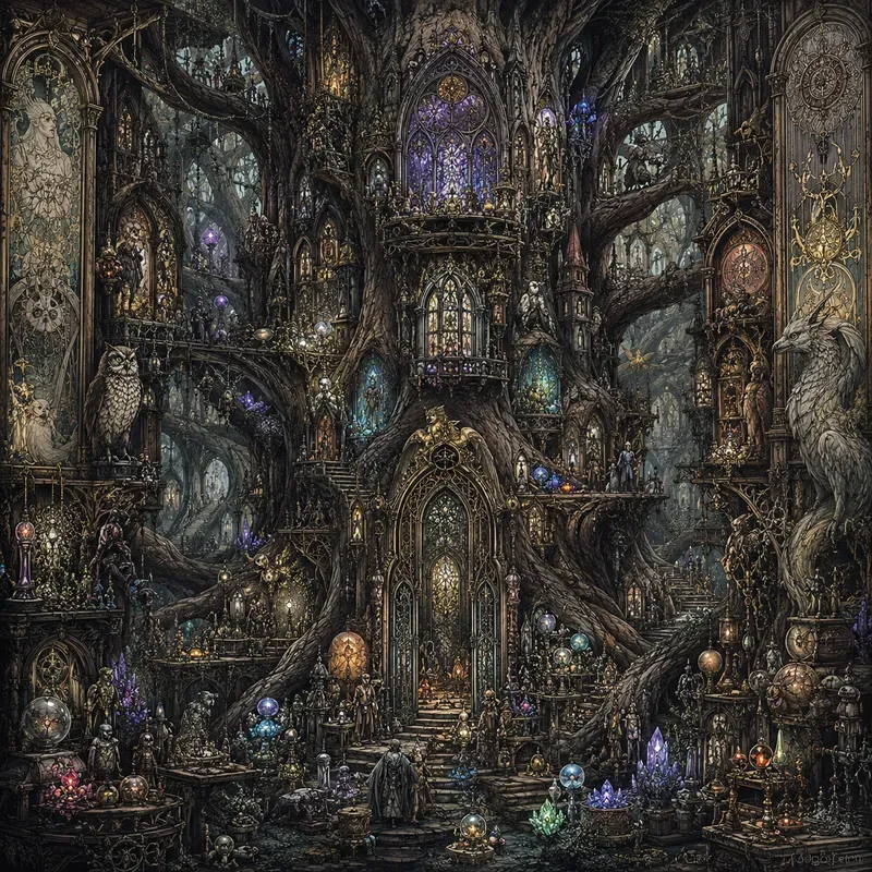 Dark Gothic Relic Fantasy Collage Art
