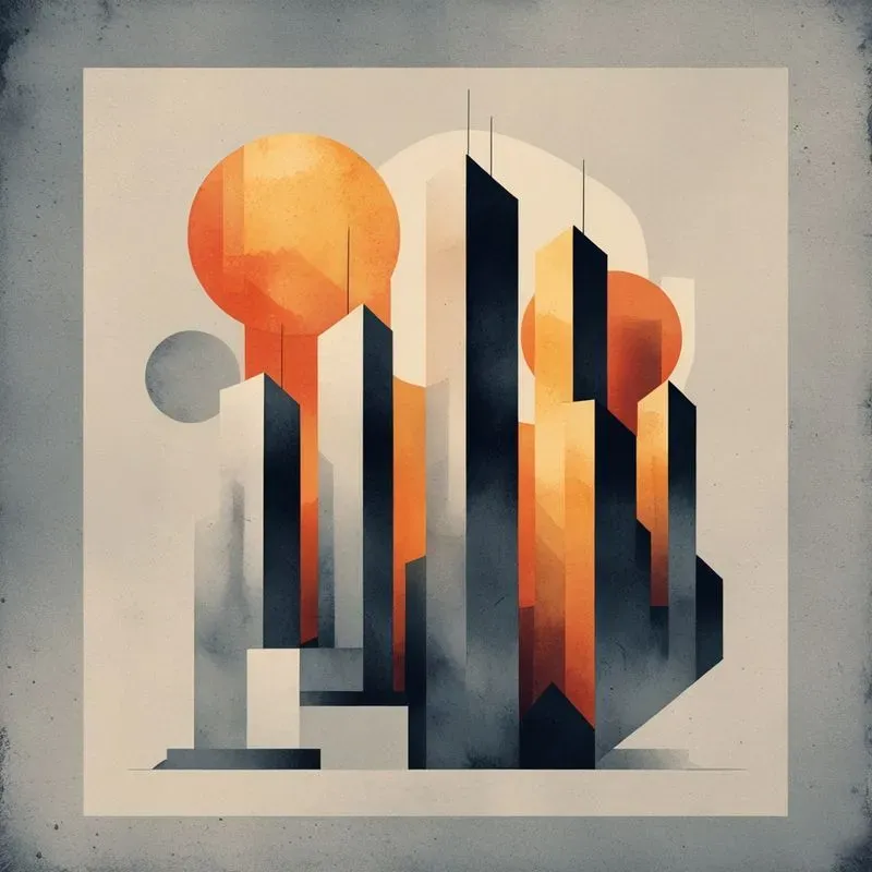 Retrominimalist Geometric Art