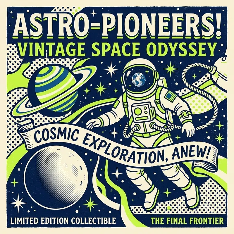 Retro Kitsch Editorial Poster Art