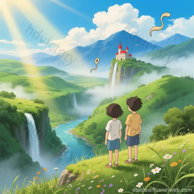 Studio Ghibli Landscape Art