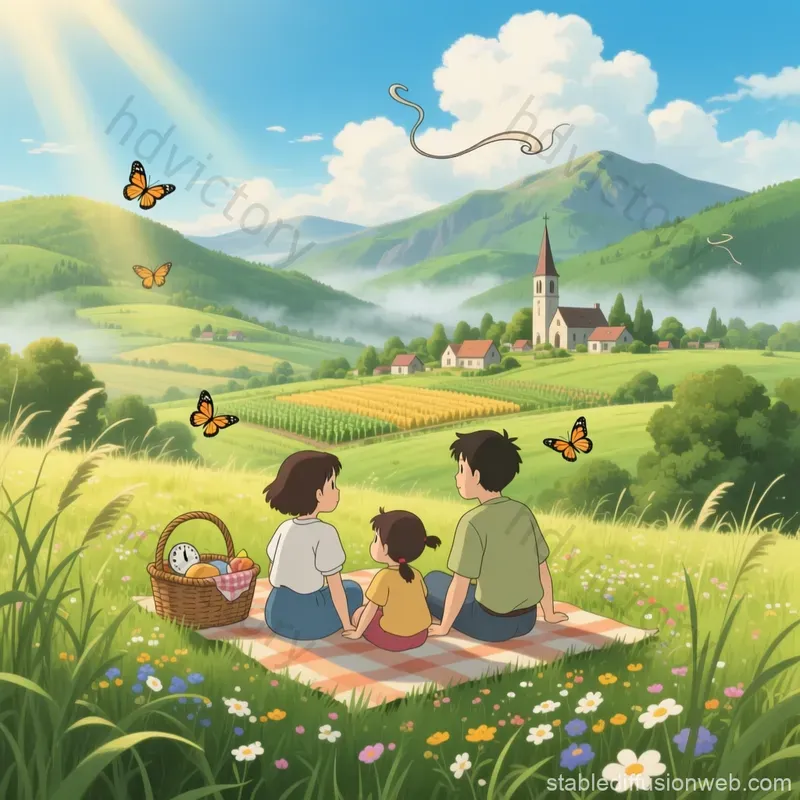 Studio Ghibli Landscape Art