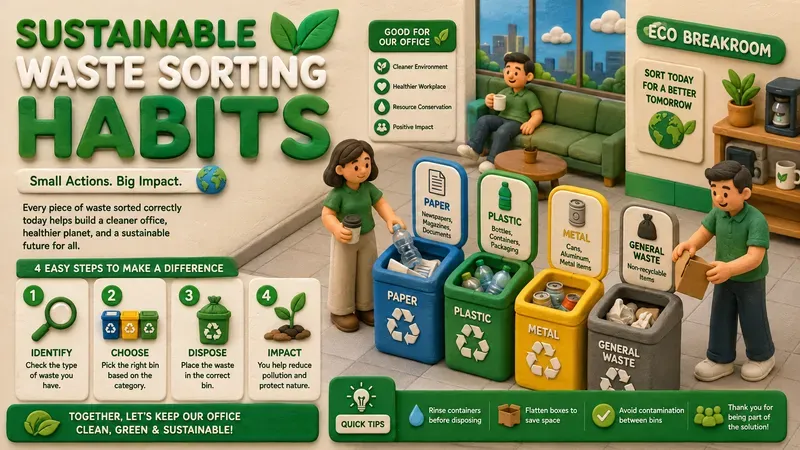 Vibrant 3D Clay Office Infographic UIs