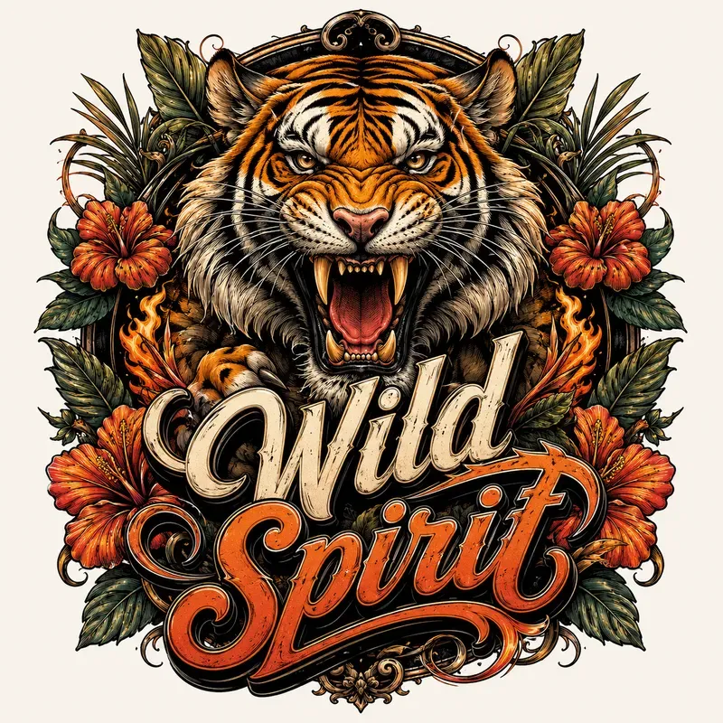 Vintage Animal Typography Logo Generator