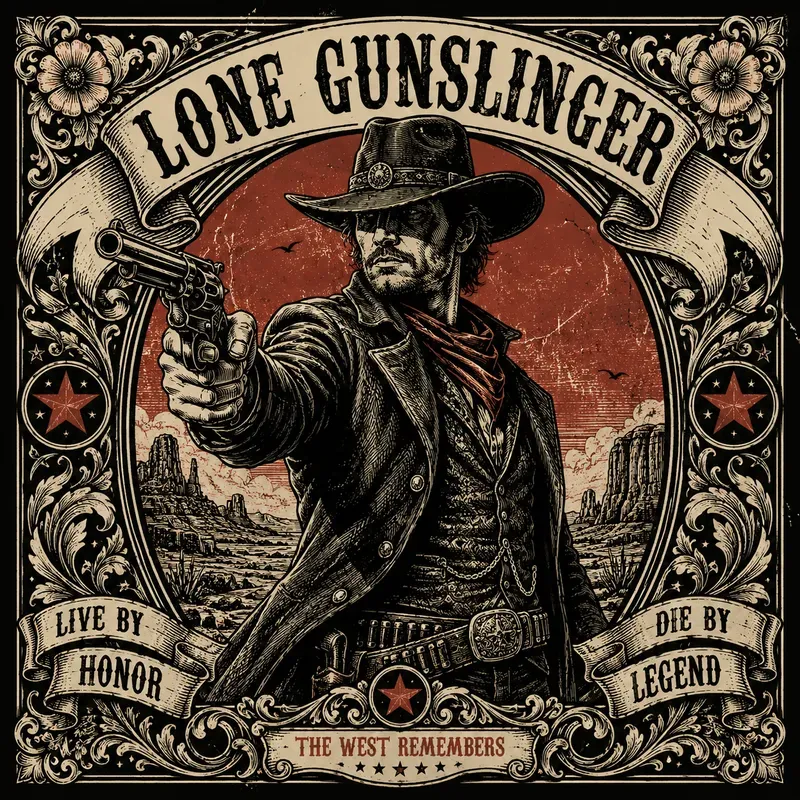 Vintage Western Ink Portraits