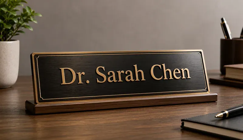 Custom Desk Nameplate Generator