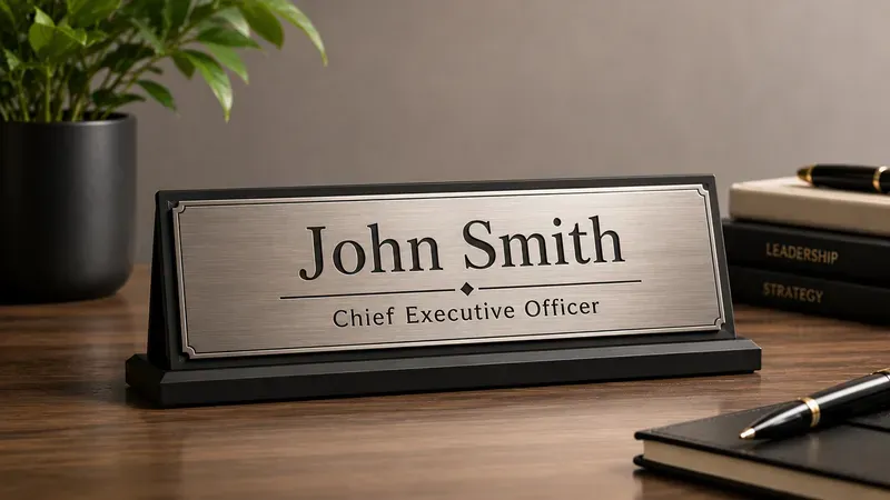 Custom Desk Nameplate Generator