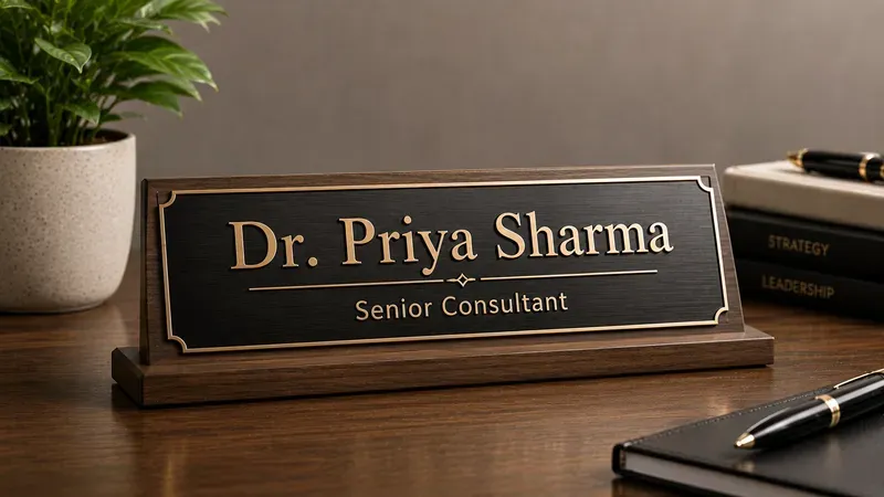 Custom Desk Nameplate Generator