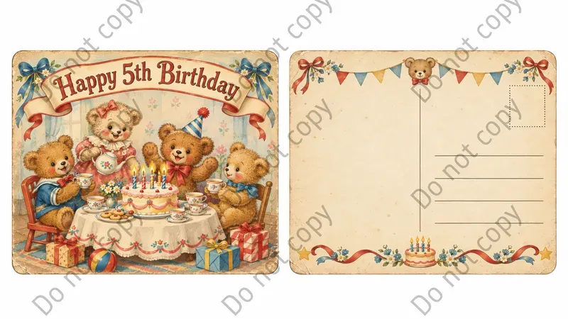 Vintage Birthday Postcard Art