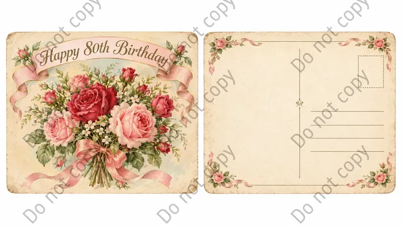 Vintage Birthday Postcard Art