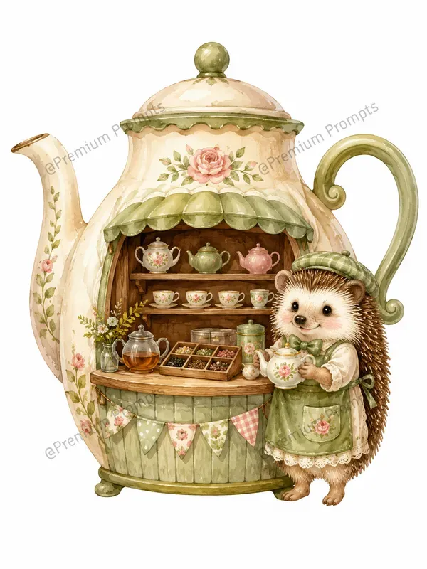 Whimsical Cozy Market Stand Facades Art