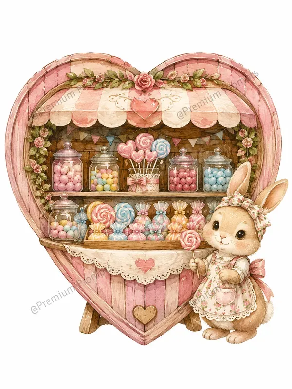 Whimsical Cozy Market Stand Facades Art
