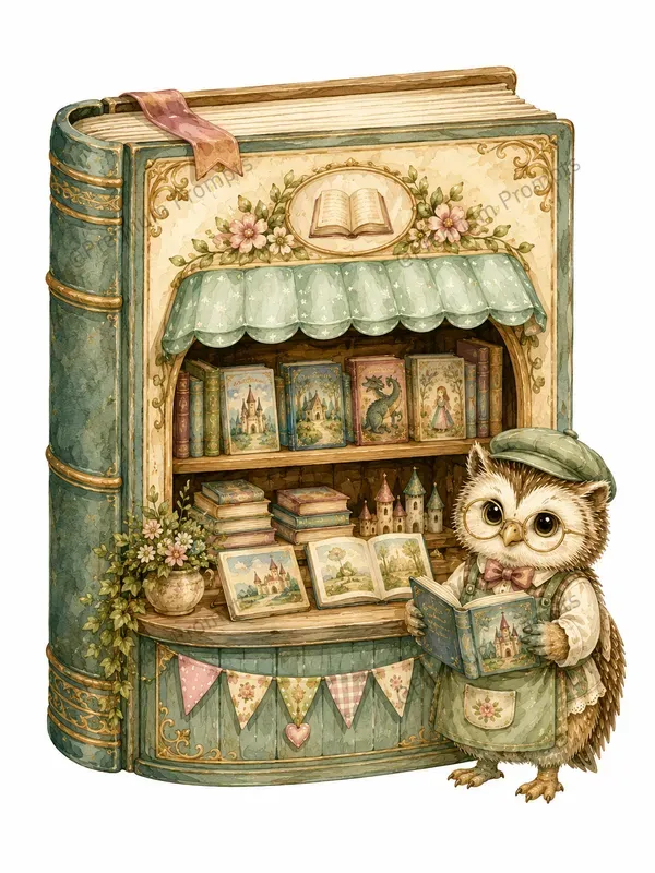 Whimsical Cozy Market Stand Facades Art