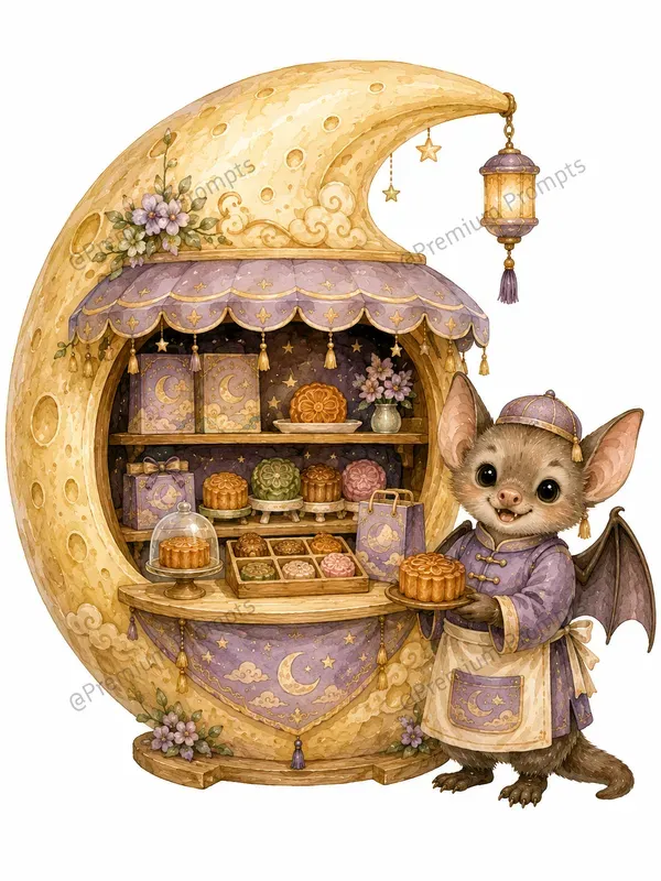 Whimsical Cozy Market Stand Facades Art