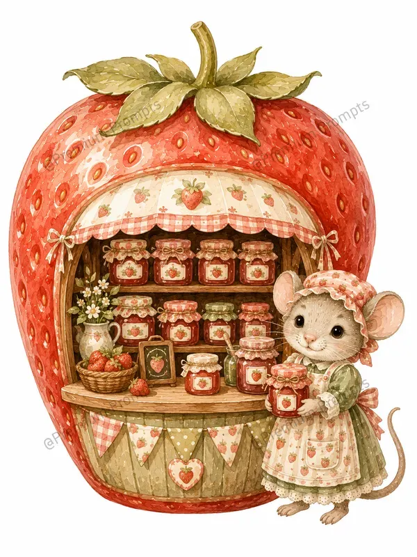 Whimsical Cozy Market Stand Facades Art