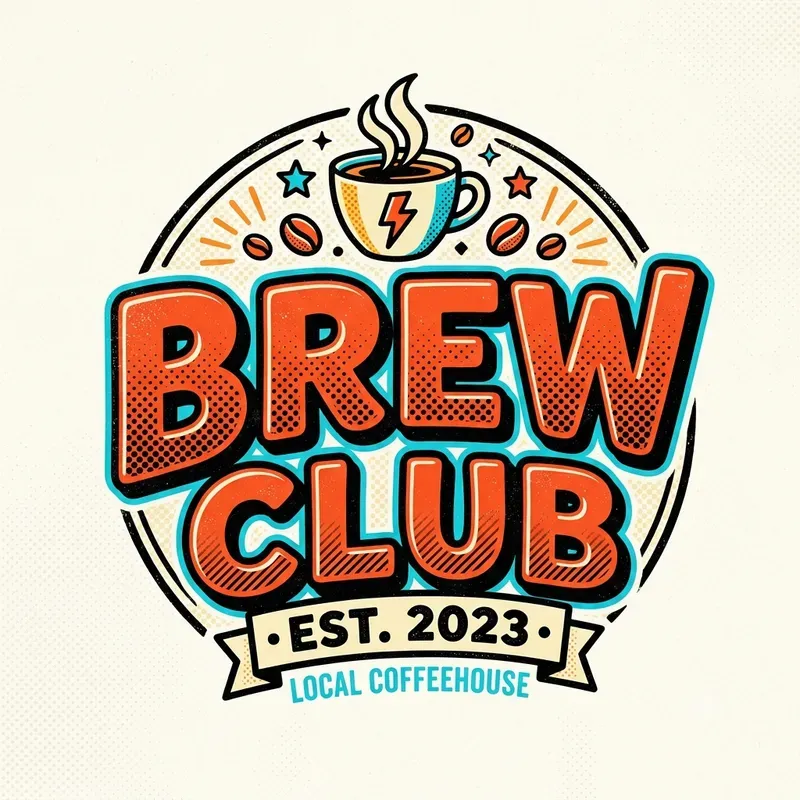 Retro Pop Art Typography Logos