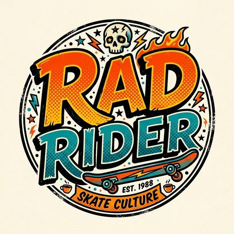 Retro Pop Art Typography Logos