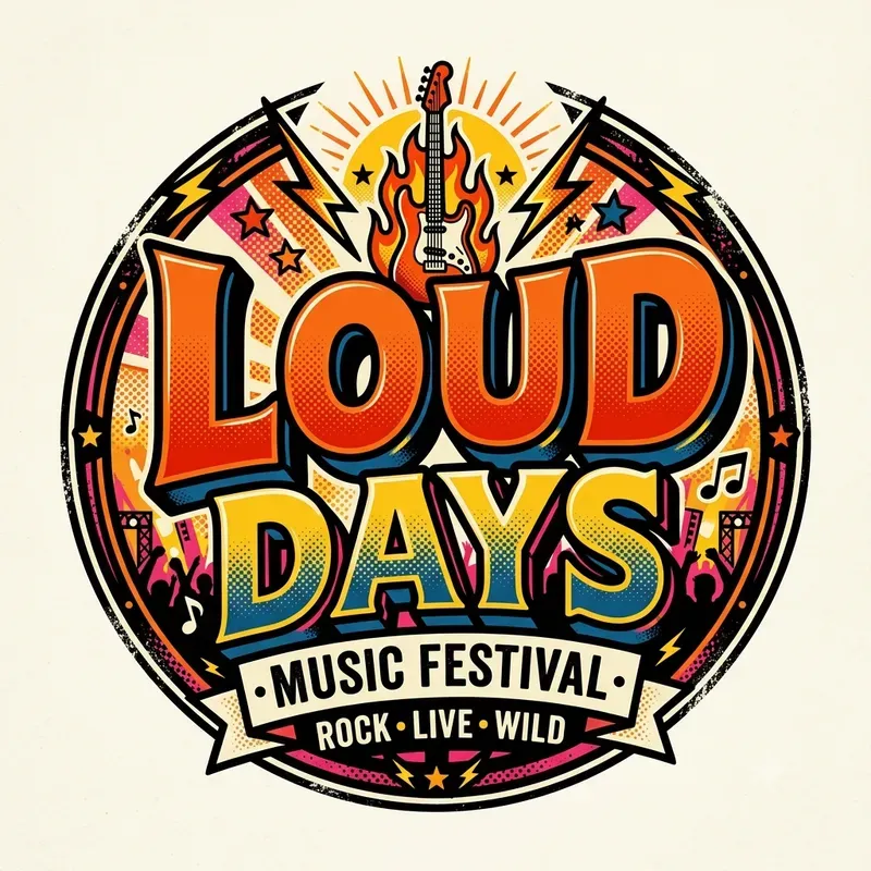 Retro Pop Art Typography Logos