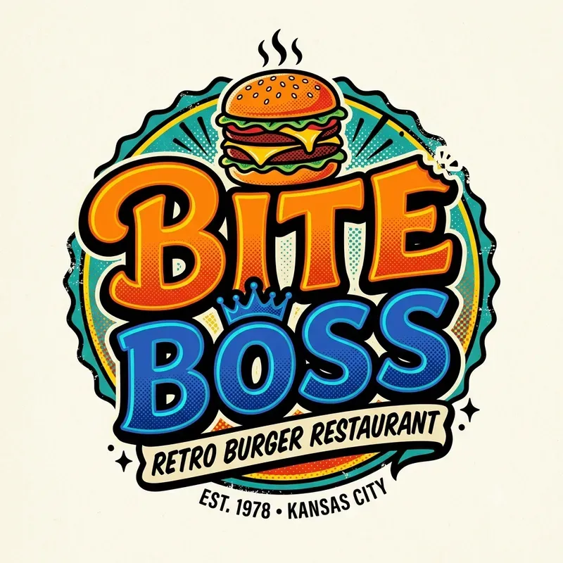 Retro Pop Art Typography Logos