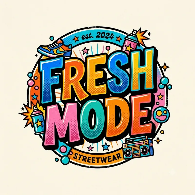 Retro Pop Art Typography Logos