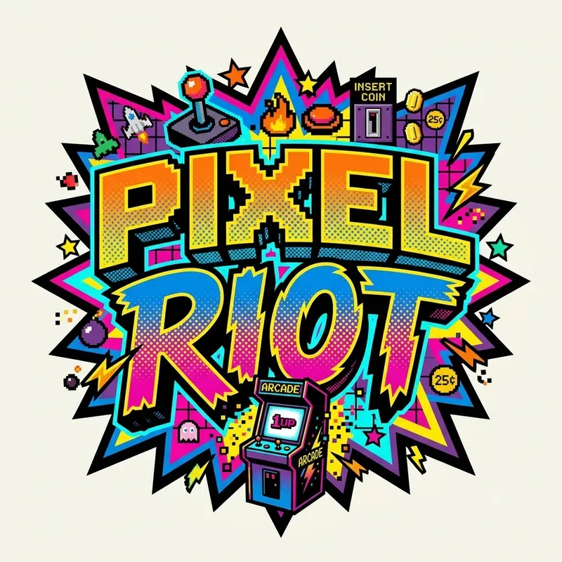 Retro Pop Art Typography Logos