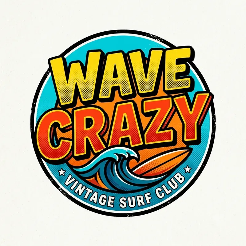 Retro Pop Art Typography Logos