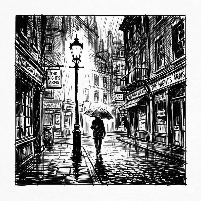 Cinematic Ink Sketch Scenes