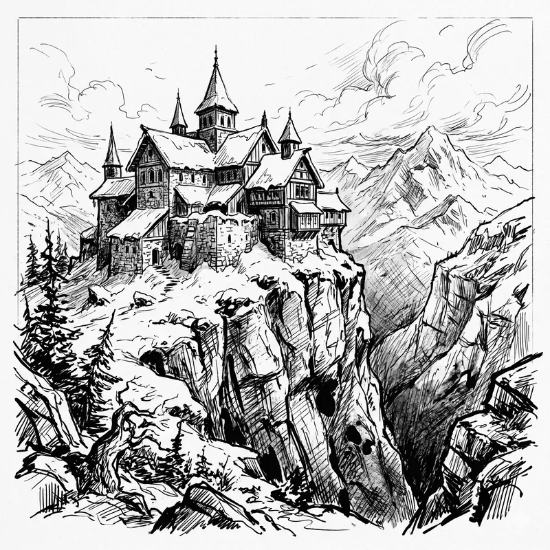 Cinematic Ink Sketch Scenes