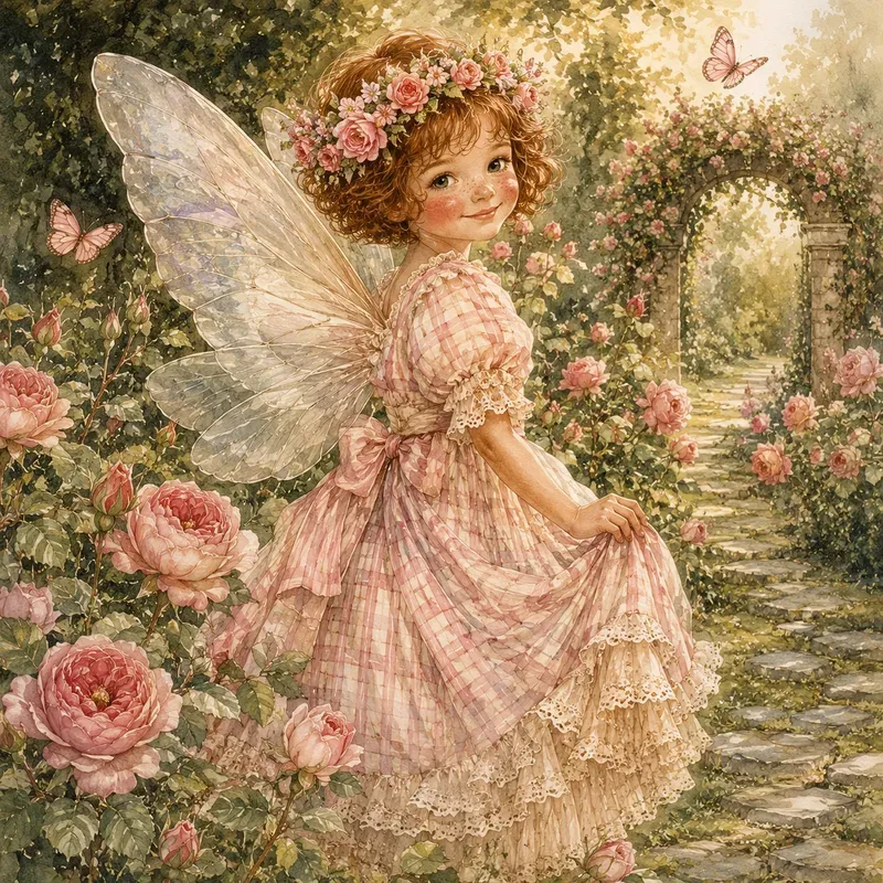 Vintage Fairy Meadow Art