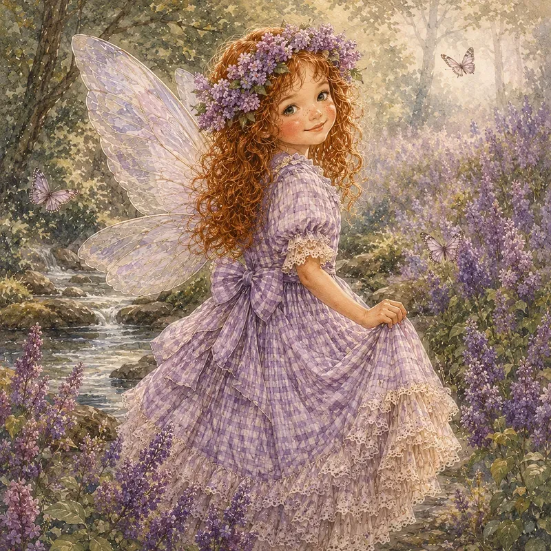 Vintage Fairy Meadow Art