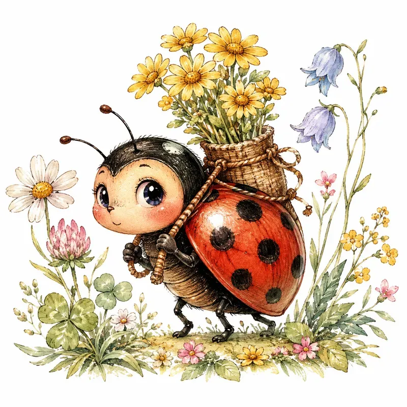 Whimsical Bee Garden Characters