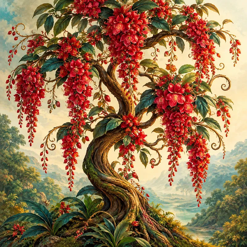 Botanical Vines Blossoms
