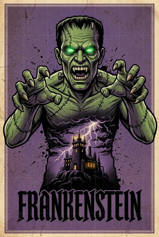 Vintage Horror Monster Poster Bundles
