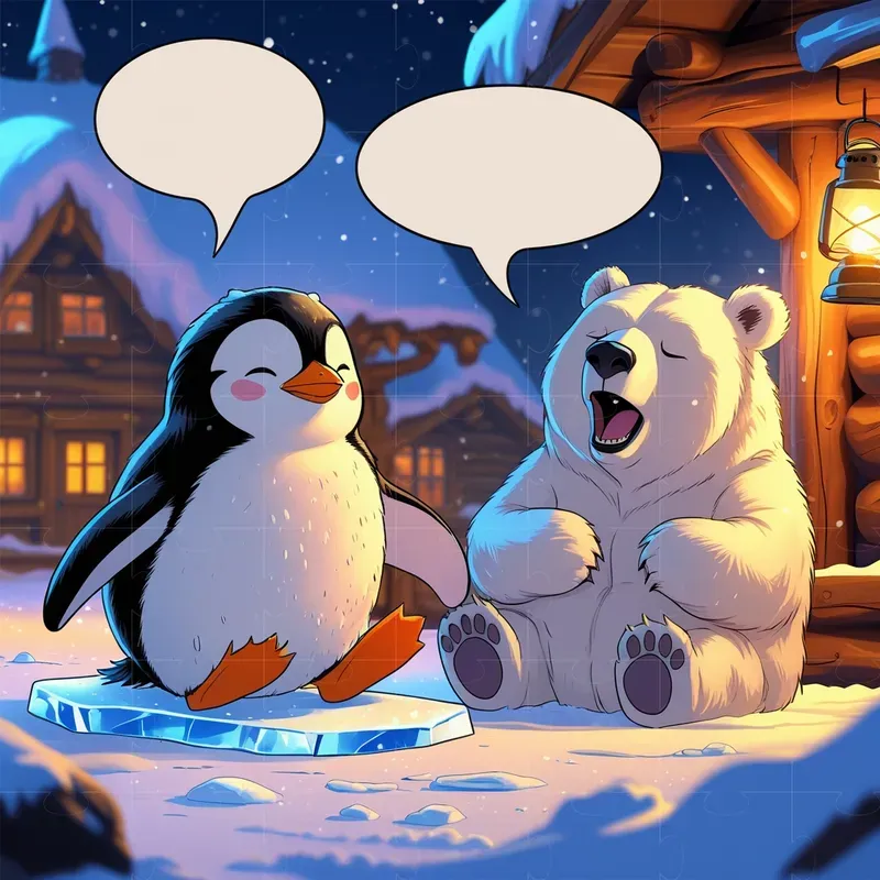 Comic Style Duo Interaction Scenes