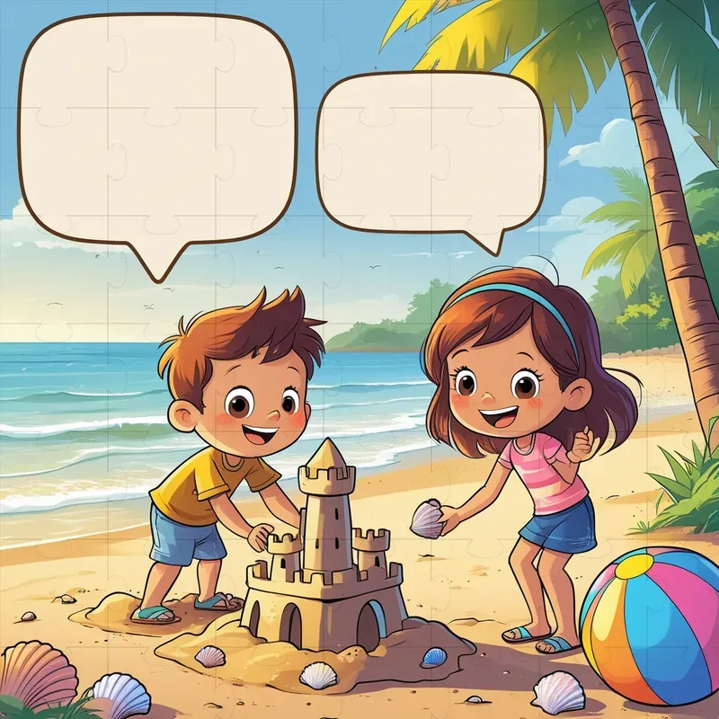 Comic Style Duo Interaction Scenes