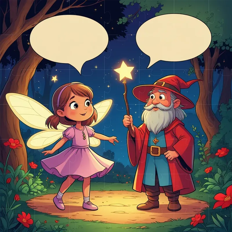 Comic Style Duo Interaction Scenes