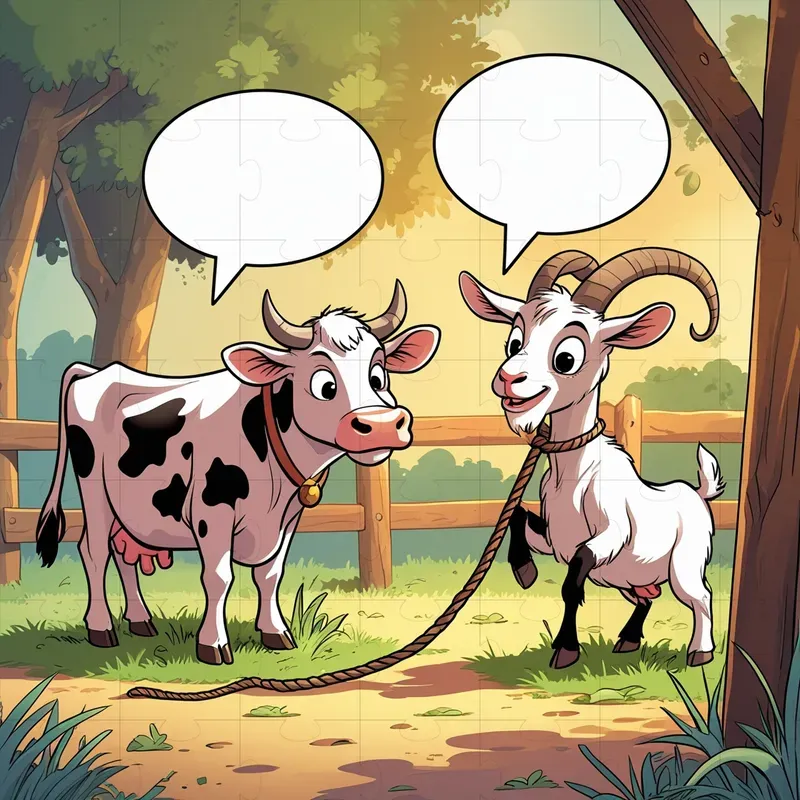 Comic Style Duo Interaction Scenes