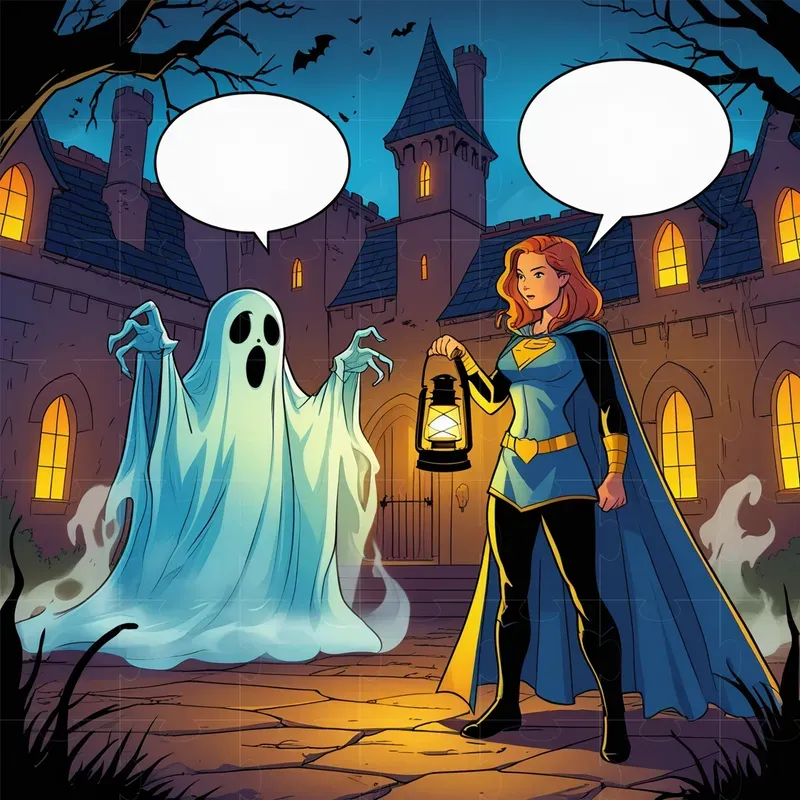 Comic Style Duo Interaction Scenes