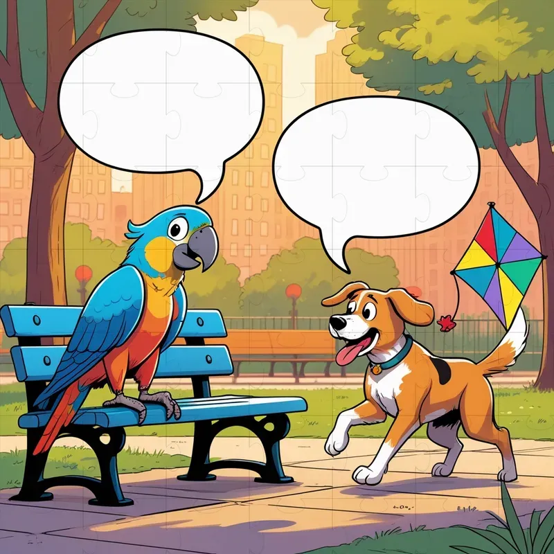 Comic Style Duo Interaction Scenes